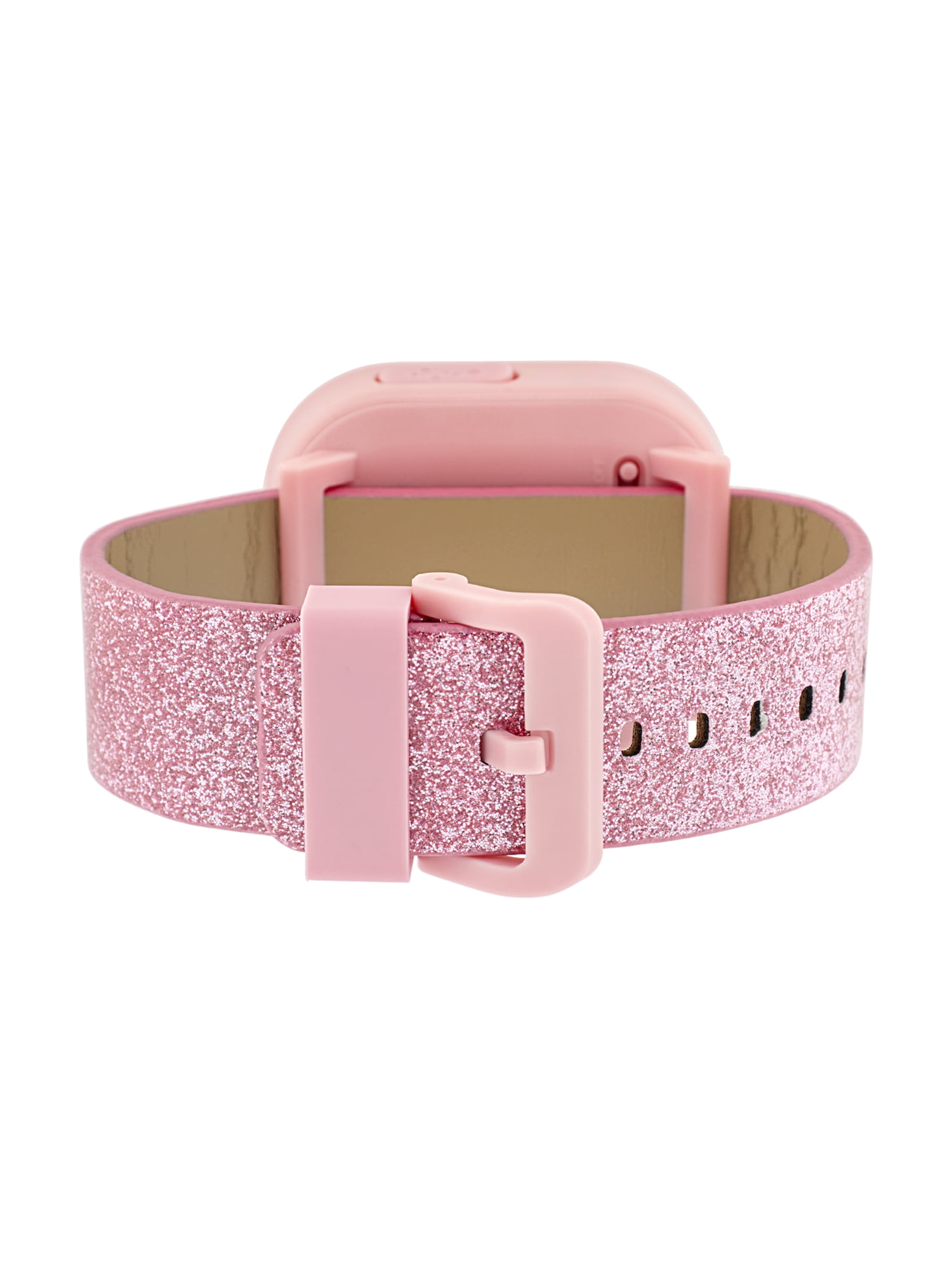 Itech Junior Kids Girls Pink Glitter Bluetooth Enabled Smartwatch with Interchangeable Straps and Bezels
