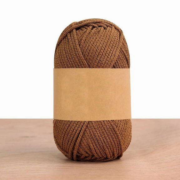 Cotton Yarns for Knitting Crochet Supplies Chocolate 2mm about 92.96 Yards(85m)/Skein