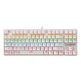 thumbnail image 1 of Miulika K550 87Key Gaming Keyboard RGB LED Backlit Mechanical Feeling Keyboard for Gamer White, 1 of 6