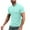 Mint Green, variant on TKYCMSUAKI Men's Quarter Zip T Shirts Athletic Short Sleeve Solid Color Shirt Moisture Wicking Quick Dry T-Shirt Summer Muscle Tees