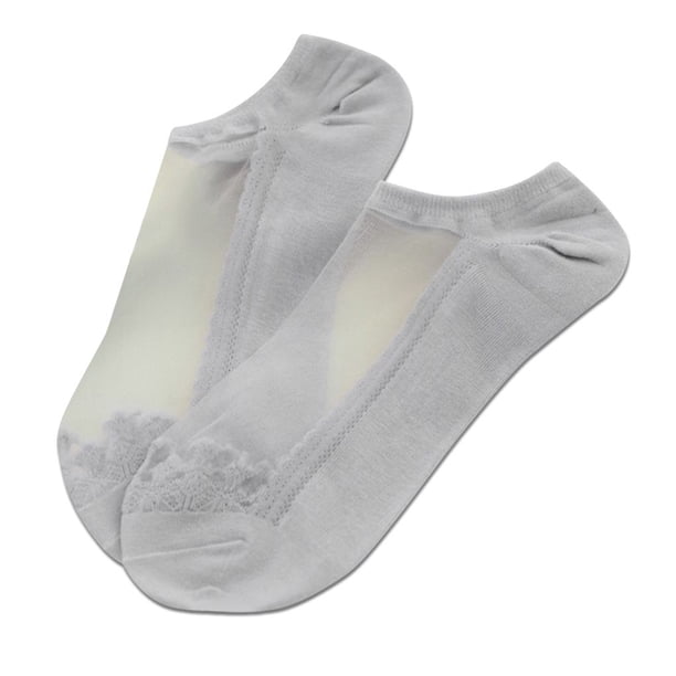 Minnieouse Calcetines cortos para mujer, calcetín de seda de cristal de encaje, calcetines invisibles transparentes ultrafinos, calcetines de corte bajo Type10 NO10 Minnieouse PS4452-02