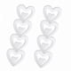 thumbnail image 3 of 5pcs del corazón del doble de la espuma en forma de bola decoraciones colgantes para la ceremonia de compromiso de la boda Día de la Madre (blanco), 3 of 5