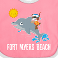 thumbnail image 4 of Inktastic Fort Myers Beach Florida Dolphin Boys or Girls Baby Bib, 4 of 4