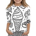 thumbnail image 2 of GaThRRgYP Children's and Girls Sweatshirts with No Hood,Children's Graffiti Printed Sleeve Round Neck Children's Top Hoodie White#12 7 Years, 2 of 5