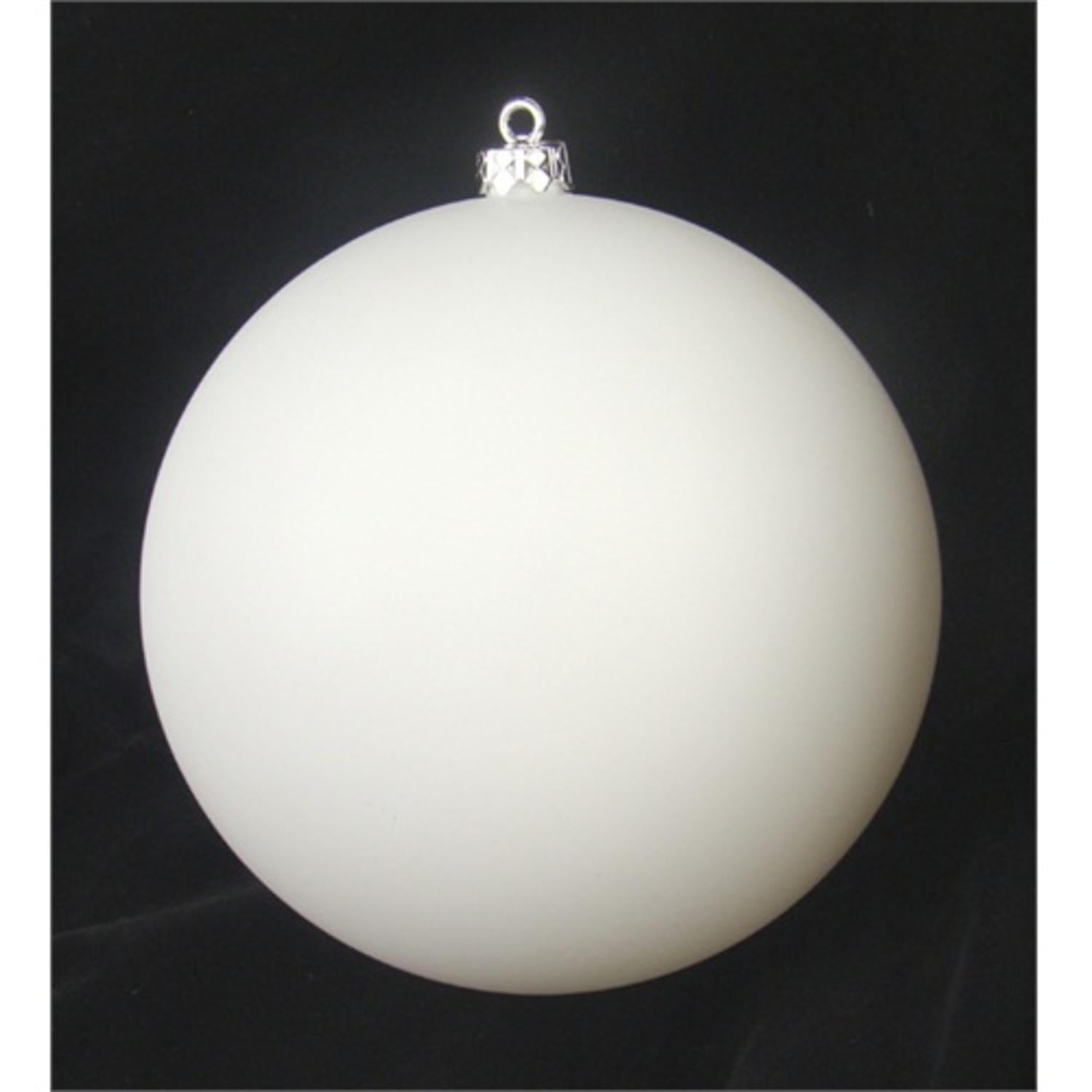 Matte Winter White Shatterproof Christmas Ball Ornament 4 ...