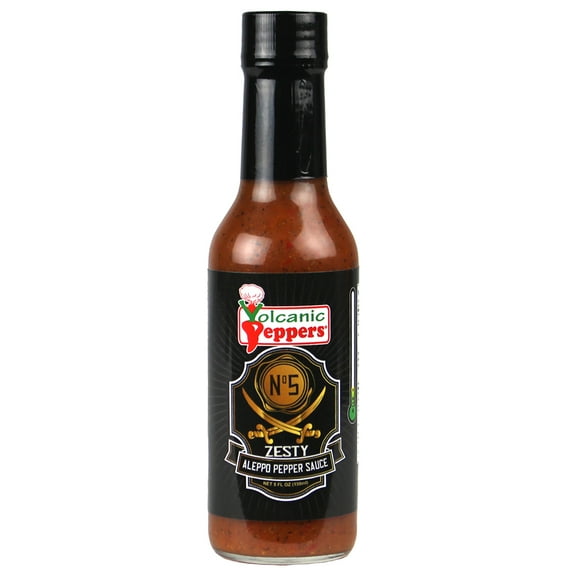 Volcanic Peppers Zesty Aleppo Pepper Sauce 5 oz Bottle Mild Heat LAVAALEP