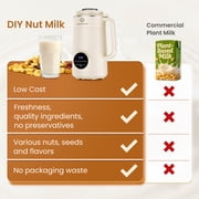 Nut Milk Maker 40 oz Almond Oat Soy Milk Maker Blender with Self-Cleaning, Delay Start and Keep Warm, Homemade Dairy-Free Milk Machine for Hot & Cold Drinks