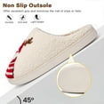 thumbnail image 4 of Ecetana Christmas House Slippers for Women Men Holiday Indoor Bedroom Warm Cozy Fluffy Slippers, 4 of 7