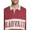 thumbnail image 4 of Harvard College University Men's & Big Men's Long Sleeve Polo Shirt, Sizes S-3XL, 4 of 5