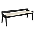 thumbnail image 1 of Pemberly Row Rubberwood Dining Bench with Faux Leather in Cream, 1 of 7