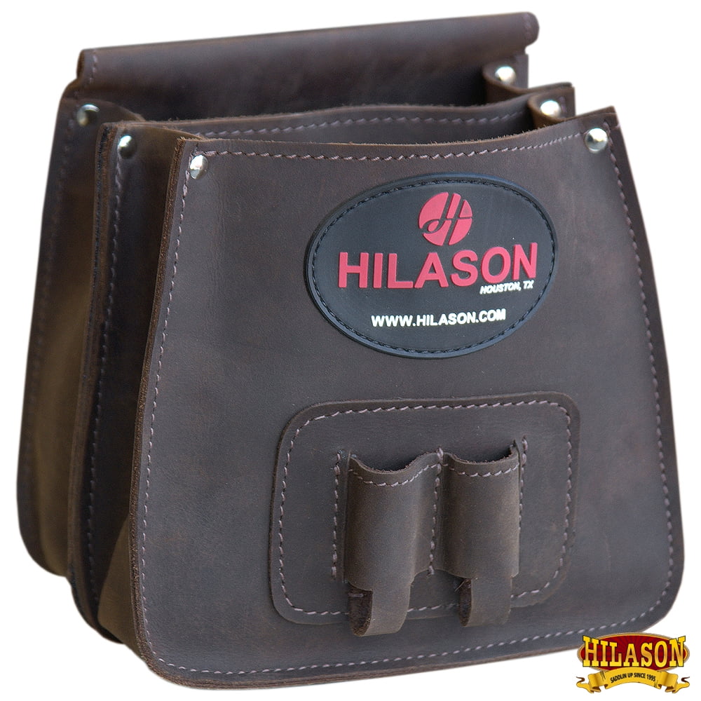 Leather Shell Bag Ammo Bag Pouch Shooting Shotgun Genuine Thick Hilason