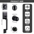 thumbnail image 2 of ZYNERY Matte Black Front Door Handle and Deadbolt Set of 6, with Reversible Knob Handle and Anti-collision Door Stop, Modern Front Door Hardware Lock Set, Universal Handle Reversible for Right & Left, 2 of 7