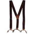 thumbnail image 2 of CTM  Solid Color Elastic Y-Back Double Clip-End Suspender (Men), 2 of 5
