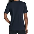 thumbnail image 2 of Women's Starter  Navy Cleveland Guardians Groovy Script Team Fitted T-Shirt, 2 of 2