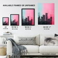 thumbnail image 3 of Abstract Geometric Cityscape Painting Aqua Blue Pink Pastel Colour Artwork Unframed Wall Art Print Poster Home Decor Premium, 3 of 5