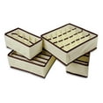 thumbnail image 4 of OUNONA  4 Pcs Organizer for Underwear Dresser Drawer Organizers Clothing Fabric Bins Beige, 4 of 8