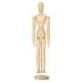 thumbnail image 4 of Maniquí de madera para artistas, animador con soporte, figura humana de oficina, cuerpo flexible 44 cm x 10 cm, 4 of 9