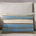 thumbnail image 3 of Blue Beige Wood Grain Throw Pillow Cover 16 x 24 Inch Decorative Pillow Cover Vintage Shabby Plank Lumbar Pillowcase Seasonal Rectangle Cushion Case for Couch Sofa Bed Living Room, 3 of 7