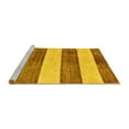 thumbnail image 2 of Ahgly Company Machine Washable Indoor Rectangle Abstract Yellow Modern Area Rugs, 5' x 8', 2 of 4