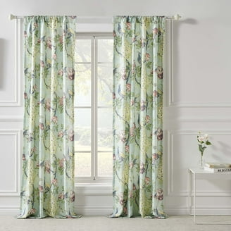 Greenland Home Mermaid Curtain Panel Pair - 84" L X 84" W (Combined), Tab Top With Tiebacks, 100% Polyester