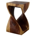 thumbnail image 2 of Home Square 20x12" Traditional Wood Twist End Table in Walnut - Set of 2, 2 of 9