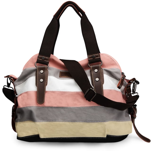 Bolso de mano SNUG STAR de lona multicolor a rayas para mujer