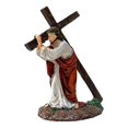 thumbnail image 2 of Estatua de resina de Jesús, figura de cruz, figura sagrada católica, escultura de Cristo, adorno decorativo para estante de mesa, colección de coches Macarena Estatuilla de Jesús, 2 of 8