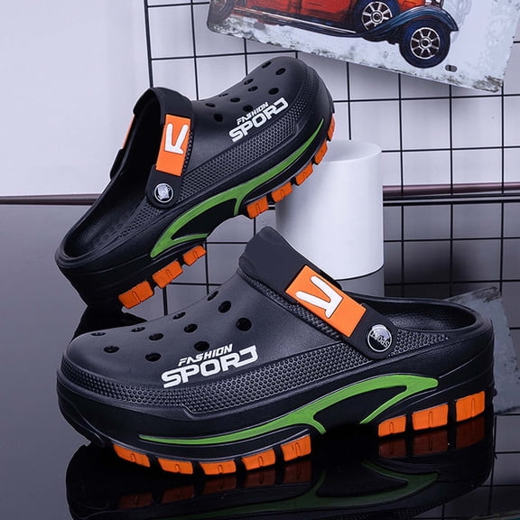 Men Flip Flops Slip On Arch Support Breathable Outdoor Slide Casual Beach Garden with Open Toe Enclosed Comfort Men's House Shoes