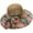 Khakiprint, variant on Floral Straw Sun Hat Bohemian Wide Brim Summer Beach Hat UV Protection Fishing Hat