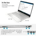 thumbnail image 5 of HP 15.6 Inch PC Laptop, Intel i5-1135G7 4-Core, 60Hz Full HD 1920x1080, Intel Iris Xe, 32GB RAM, 512GB m.2 SATA SSD, HDMI, Webcam, Bluetooth, Windows 11, 1 Year Warranty, Natural Silver, 5 of 5