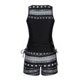 thumbnail image 6 of Dezsed Women Plus Size Tankini Swimsuits Tummy Control Two Piece Bathing Suit Top with Boyshorts Flowy Women' Swimwear Black M, 6 of 8