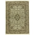 thumbnail image 1 of Cream Brown Floral 6X8 Kirman Oriental Rug, 1 of 11