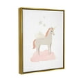 thumbnail image 4 of Stupell Industries Unicorn on Pink Cloud Fairy Tales & Fantasy Painting Gold Floater Framed Art Print Wall Art, 25 x 31, 4 of 10