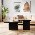 thumbnail image 6 of Square coffee table set in black - Easy to assemble and maintain, suitable for family use, 6 of 6