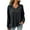 Black, variant on Women Shirts Casual Lapel Button Long Sleeve Solid Color Shirts Loose Comfy Cardigan Blouse Pink L