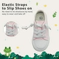 thumbnail image 4 of Toddler Sneakers for Girls Boys, Kids Canvas Fashion Shoes Elastic Straps Laces Slip On Lightweight Comfortable Classic Casual Walking Shoes, 4 of 6