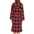 thumbnail image 4 of Dyfzdhu Robes for Women Hooded Fleece Bathrobe Lightweight Warm Plush Long Flannel Sleepwear Robe, 4 of 8