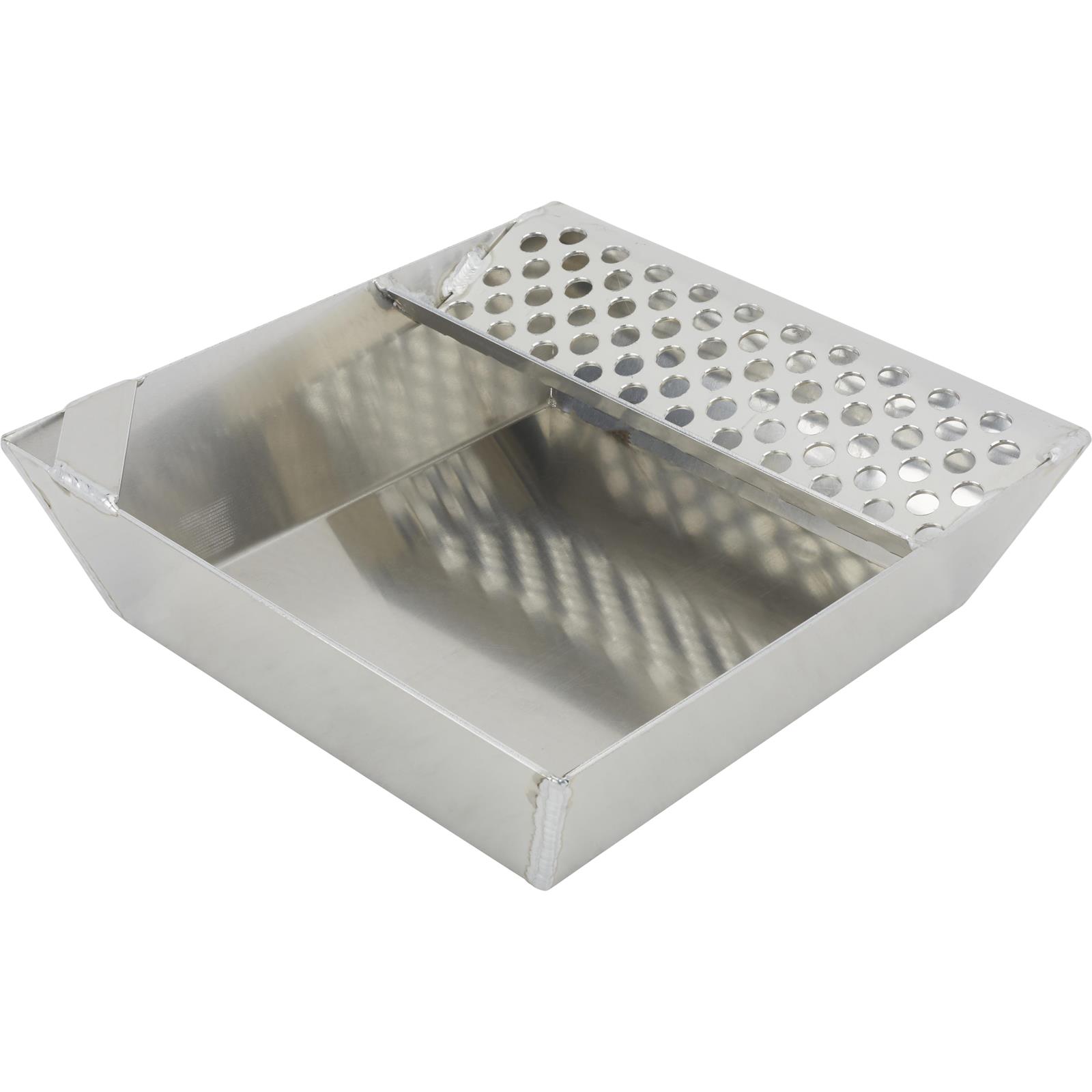Speedway Motors Aluminum 6 Qt Oil Drain Drip Pan for Quick Change Units with Built-In Gear Drip Tray, Corner Pour Spout and Welded Handle, Lightweight