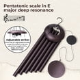 thumbnail image 5 of BSHAPPLUS® 45" Memorial Wind Chimes for Outside, Heavy Duty Metal Brown Chimes with 6 Large Deep Tone Aluminum Tubes for Loss of Loved One,Home Garden Hanging Decor, 5 of 10