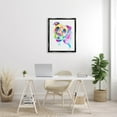 thumbnail image 2 of Pit Bull Casual Watercolor Style Animals & Insects Graphic Art Jet Black Framed Art Print Wall Art, 2 of 6