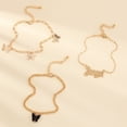 thumbnail image 3 of Bangcool Chaîne Cheville Papillon Lettre : 3 Pcs Bracelet Rétro Cheville Bijoux pour Femmes, 3 of 7