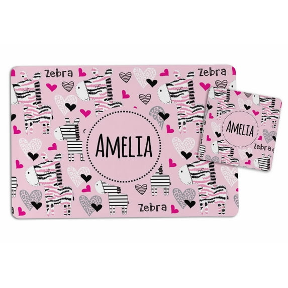Printtoo Print Personaized Gift For Kids Placemat & Coaster Set For Girls,Boys Gift,Christmas Gift-8x11.5 Inch