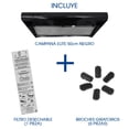thumbnail image 1 of COMBO CAMPANA ELITE 50CM NEGRO CON FILTRO ATRAPAGRASA EXTRA Y BOLSITA DE BROCHES DE REPUESTO SANAIRE SANAIRE COMB-ELI50NE-FILDES-BROSTD, 1 of 4