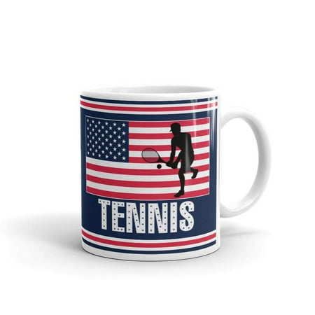 

Tennis Accessories American Pride Coffee Tea Ceramic Mug Office Work Cup Gift 11 oz