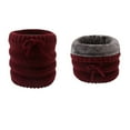 thumbnail image 2 of ZQUUVOU Winter Neck Wamer for Women Neck Gaiter Plush Lined High Neck Thickened Knit Fleece Lined Pulr Collar Burgundy, 2 of 5