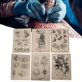 thumbnail image 4 of 6pcs Tattoo Practice Skin Rubber Tattoo Training Body Art Tool with Patterns, 4 of 11