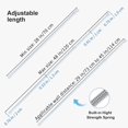 thumbnail image 3 of Tension Rod Tension Rods for Windows No Drilling Rustproof Spring Adjustable Tension Curtain Rod for Doors Windows Wardrobe Bars Drying Support Rods ( - ), 3 of 7