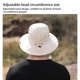 thumbnail image 5 of Guardurnaity Hombres pesca Camping cubo sombrero pescador gorra hombre Color sólido transpirable verano gorras a prueba de sol actividades al aire Sombreros Azul marino, 5 of 6