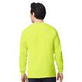 thumbnail image 3 of Gildan Long Sleeve Crewneck Safety T-Shirt for Men, Hi-Vis Classic Safety Green Workwear, S, 3 of 6