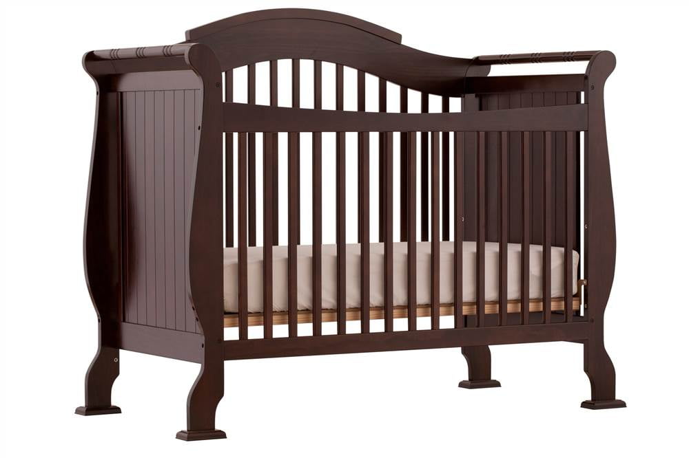 Fixed Side Convertible Crib in Espresso Finish